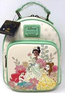 ¡NUEVO CON ETIQUETAS! Mini Mochila Loungefly Disney Princess Parade Tiana Ariel Bella EXCLUSIVA - Imagen 1 de 11