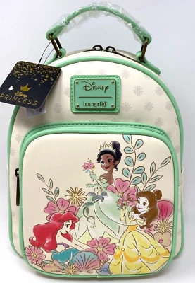 ¡NUEVO CON ETIQUETAS! Mini Mochila Loungefly Disney Princess Parade Tiana Ariel Belle EXCLUSIVA Foto 1 de 4
