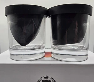(2) Juego de whisky Kollea de vidrio con moldes de hielo de silicona 9 oz nuevo/sin usar - Imagen 1 de 9