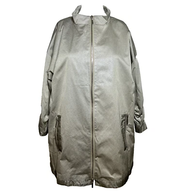 Chaqueta Helios & Luna Mujer 12 Grande Gris Mangas Ruche Plateado Brillo  Foto 1 de 4