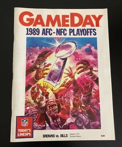 1989 Buffalo Bills vs. Cleveland Browns NFL Playoff Program - Picture 1 of 3