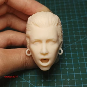 Cabeza esculpida de boca abierta niña princesa Leia 1:6 1:12 1:18 para figura de 12"" 6""3,75"" - Imagen 1 de 7