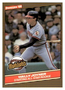 1986 Donruss Highlights 23 Wally Joyner   California Angels  Baseball Card