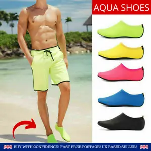 WATER SHOES | Quick Dry Non Slip Aqua Socks for Women, Men, Kids Sea Pool Sports - Picture 1 of 11