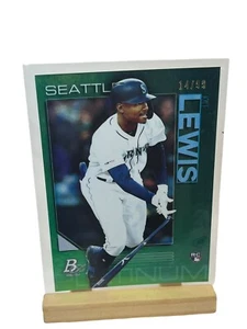 Bowman Platinum Kyle Lewis RC 2020 Chartreuse verde #50 14/99 - Imagen 1 de 6