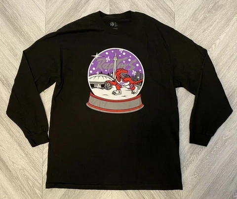 Toronto Raptors x OVO 2019 Christmas Day Game Long Sleeved Shirt - Black XL Cover