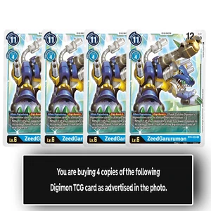 ZeedGarurumon - BT4-033 - Raro Digimon Juego de Cartas TCG Azul - Imagen 1 de 1