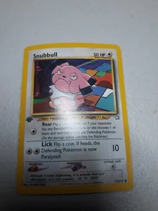 1x Pokémon SNUBBULL 74/111 1st Edition Neo Genesis Light Play LP Free shipping - Picture 1 of 2