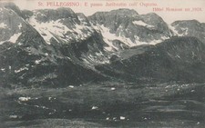 St. Pellegrino: E passo Juribrutto coll’Ospizio. Hotel Monzoni mt 1919.