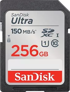 SanDisk Ultra SD Memory Card 32GB 64GB 128GB 256GB SDHC Class 10 For Cameras - Picture 1 of 16