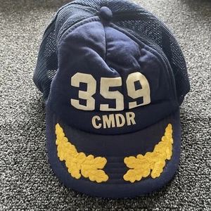 Vintage Navy Hat 359 CMDR Segal Trucker Hat Make In Korea - Picture 1 of 17