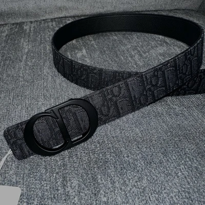 Christian Dior Cinturón Jacquard CD Negro Hebilla Reversible Talla 36-38 Foto 1 de 4