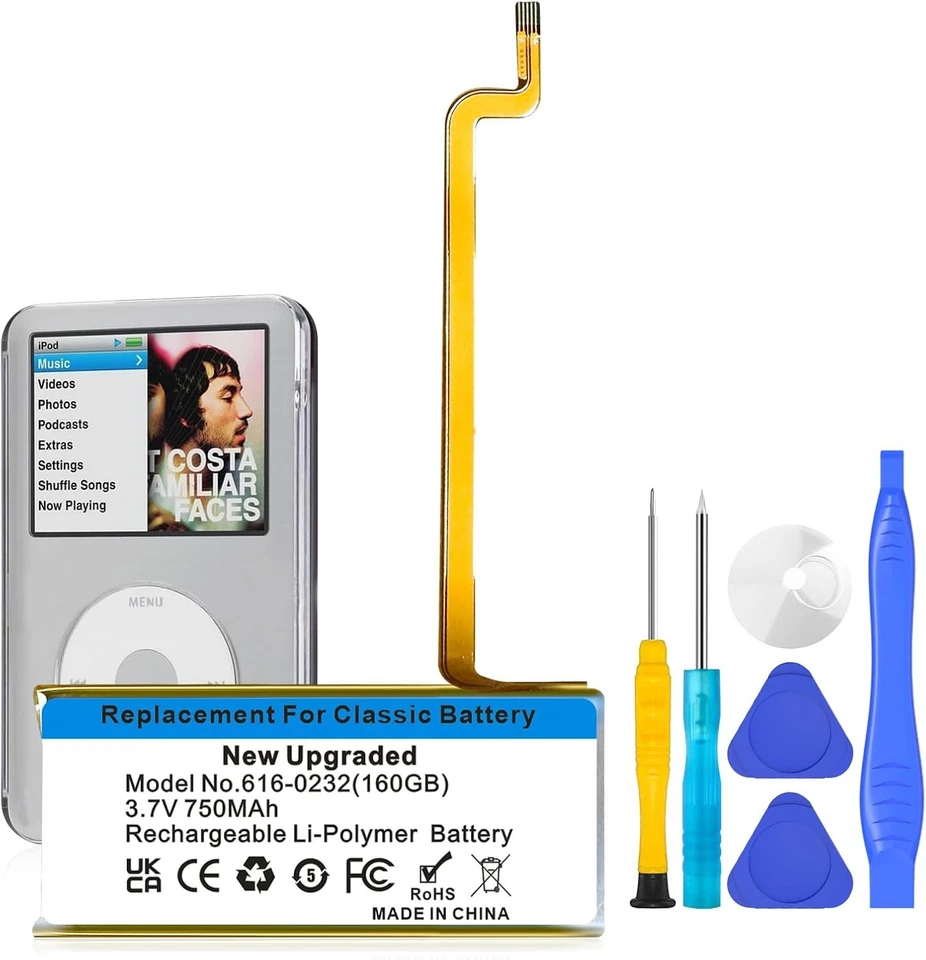 Actualización Repuesto Batería 750mAh 616 0232 Compatible con iPod 5º 7º Foto 1 de 4