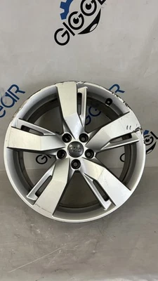 Llanta de aleación plateada Audi Q5 2018-2019 19X8 5 radios radios ranurados OEM Foto 1 de 4