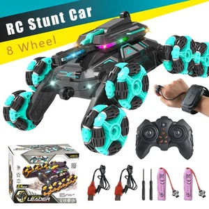 8 Ruote RC Stunt Car 360°Gesture Sensing Telecomando Fuoristrada Giocattoli per Ragazzo - Foto 1 di 23