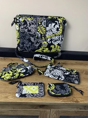 Vera Bradley Baroque Quilted Crossbody Lap Top Bag 4 Matching Accessories - Image 1 of 4