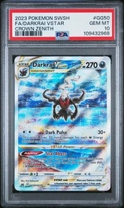 POKEMON - 2023 SWORD & SHIELD CROWN ZENITH #GG50 FULL ART/DARKRAI VSTAR PSA 10 - Picture 1 of 2