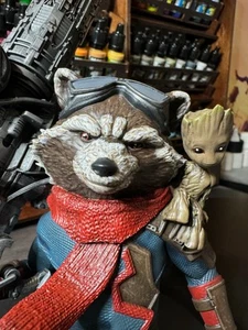 Buste Rocket Racoon, Figurine en Impression 3D en résine, peinte à la main - Imagen 1 de 2