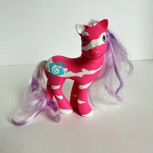Vintage My Little Pony G1 Springy Colorswirl rosa bianco righe vortice Hasbro 1991 - Foto 1 di 6