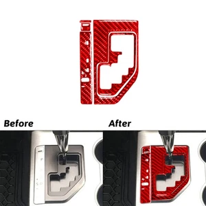 5Pcs For Toyota Camry 2012-14 Red Carbon Fiber Console Gear Shift Panel Cover  - Bild 1 von 12