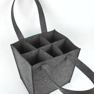 Bolsa de vino tinto de fieltro bolsa de vino de múltiples botellas de fieltro bolsa de vino de 6 botellas reutilizable regalo - Imagen 1 de 11