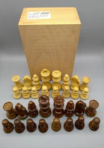 A.P.F v.Rolland Schachspiel/Schachfiguren N528 Buchbaum geschnitzter Springer - Bild 1 von 9