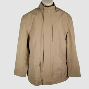 Cole Haan Men Beige City Rain Top Coat Jacket Size L - Picture 1 of 6
