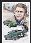 Steve McQueen's Wheel's Montage Rare Car Poster! Own It!
