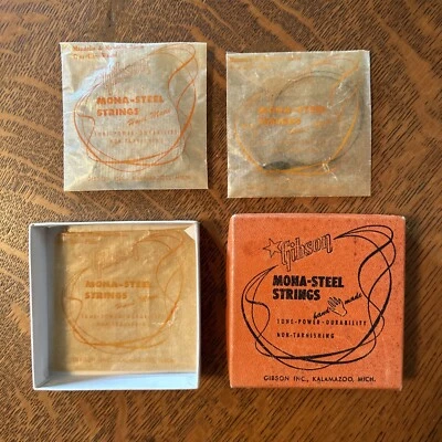 Vintage New Gibson Mandolin And Mandolin Banjo Mona-Steel A And G Strings  - Image 1 of 4