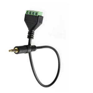 3.5mm Stereo TRRS Male 4 Pole To AV Screw Video Terminal Plug Adapter Cable - Picture 1 of 5