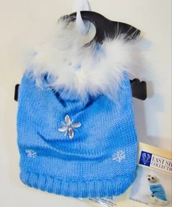 Dog Pet Bijou Sweater XS Extra Small Blue w Feather Bling Chihuahua Yorkie NWT - Picture 1 of 3