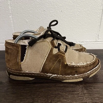 TONY LAMA Hombre Nudo Tostado Lona y Gamuza Cuero Botines 9 México Foto 1 de 4