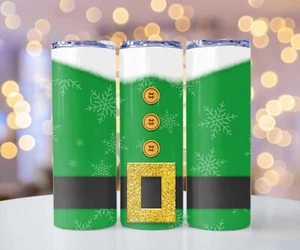 Green Christmas Elf Outfit Stainless Steel Tumbler - Picture 1 of 1