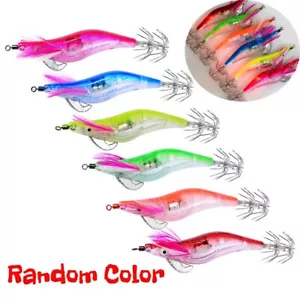 Flashing LED-Light Shrimp Fishing Lures Prawn Baits Squid Jigs Hooks Tackle New- - Picture 1 of 9
