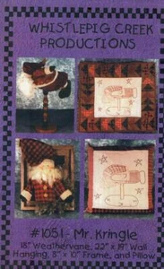 Mr Kringle Sewing PATTERN Weathervane Santa Doll Quilt Wall Hanging Pillow Frame - Picture 1 of 1