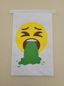 Emoji Barf Bags Motion Sickness Vomit Throw Up Puke Hurl Auto Travel - Picture 1 of 2