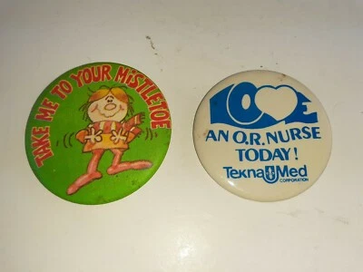 Prendedor de Navidad 1980 Hallmark Cards Take My to Your Mistletoe vintage 2 prendedores Foto 1 de 4