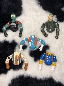 Vintage 80’s And 90’s GI Joe Torso Set Of 5 For Parts Two With Heads - Picture 1 of 2