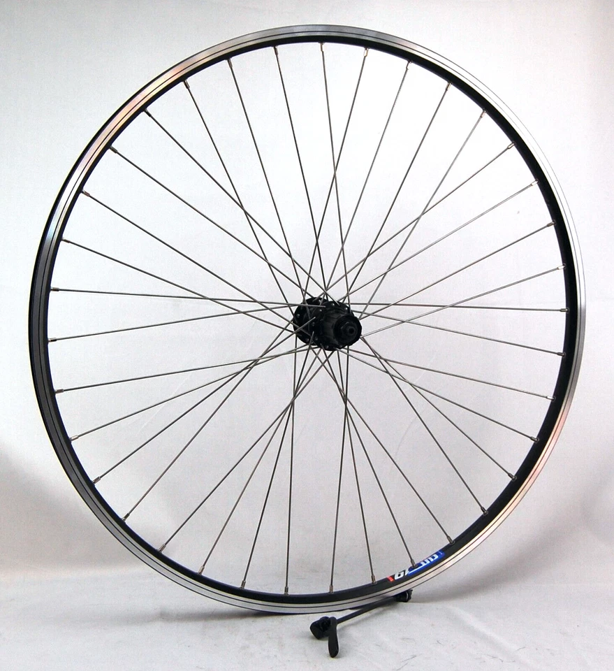 Hinterrad 28 Zoll Hohlkammerfelge schwarz mit Shimano Nabe FH-QC300 für Kassette - Bild 1 von 4