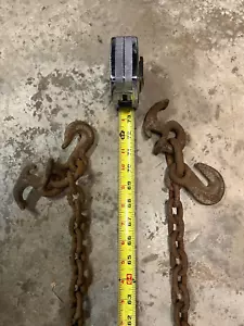 Vintage Auto Body Clamp "R" Grab Frame Back Grips Repair Pull Clamps w/ Chain B - Bild 1 von 6
