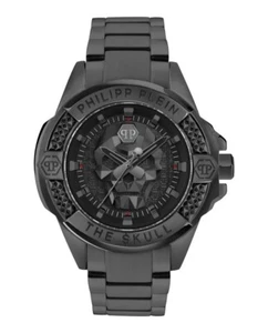 Nuevo reloj analógico Philipp Plein negro para hombre The $kull PWAAA3025 - Imagen 1 de 4