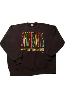 vintage jerzees crewneck sports nut neon wrtv6 indianapolis news retro neon 2x - Picture 1 of 10