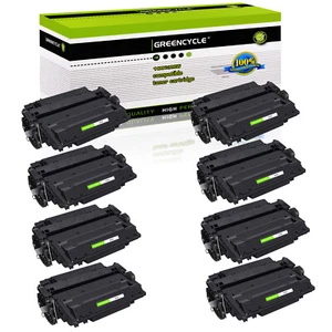 8PK BK Toner Cartridge For HP CE255A 55A LaserJet P3010 P3015N P3015dn Printer - Picture 1 of 18