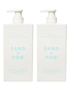2x SAND + FOG Spa Day w/ Aloe Shower Gel Body Wash Pump Dispenser 32oz - Picture 1 of 1