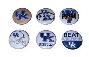 1" SET OF 6 KENTUCKY WILDCATS LAPEL BADGE BUTTONS PINS PINBACK [P607] - Picture 1 of 2