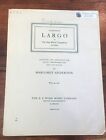 LARGO - The New World By Anderton 1929 Vintage Sheet Music   