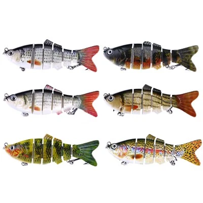 Wobbler Köder Forelle Hecht Zander Rotfeder Barsch mehrteilig Angeln Raubfisch - Bild 1 von 4