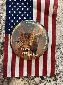 Iowa Hawkeyes Football 10/23 1999 Homecoming Pinback Botón Indiana Hoosiers - Imagen 1 de 1