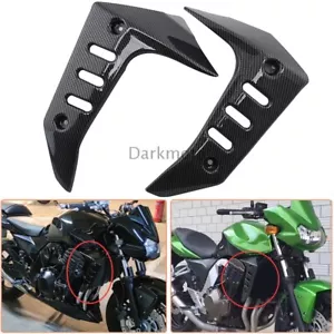 Kühlerabdeckung Schutzplatte Kohlefaser Look für Kawasaki Z750 2004-2006 - Picture 1 of 12