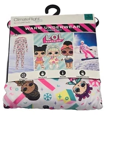 LOL Surprise Warm Underwear Set Large 10-12 Climate Right by Cuddl Duds NEW - Picture 1 of 2